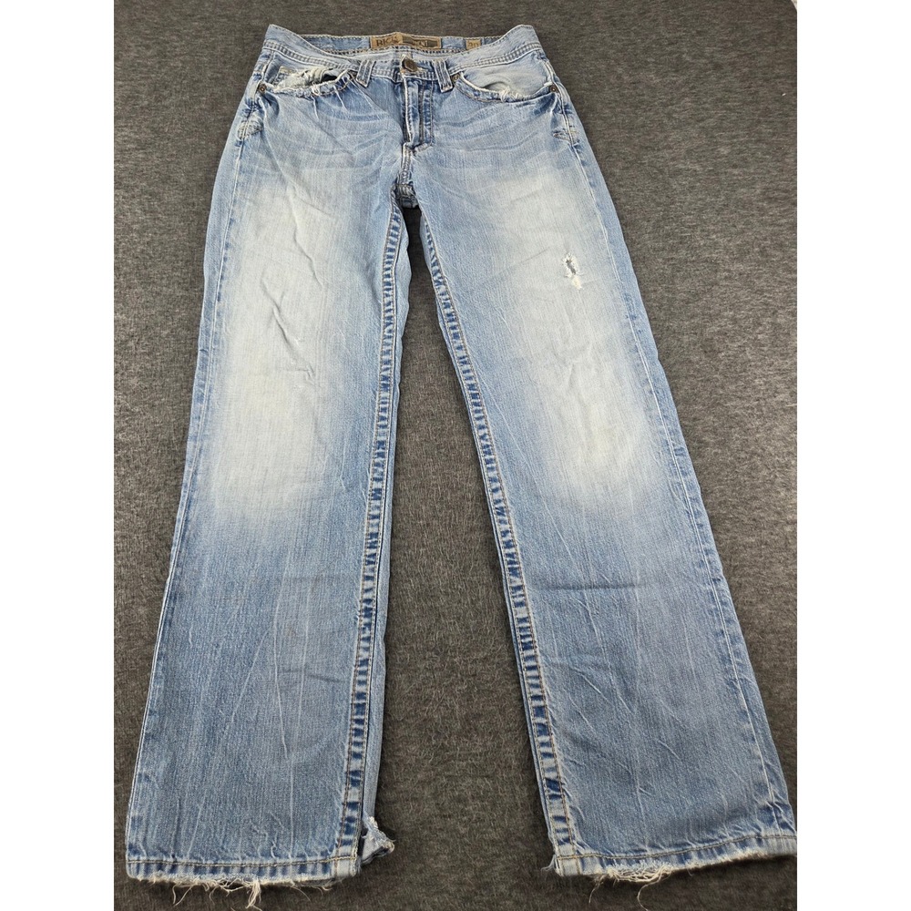 BKE Jeans Mens 30x30 Light Wash Trent Straight Distressed Denim 0091